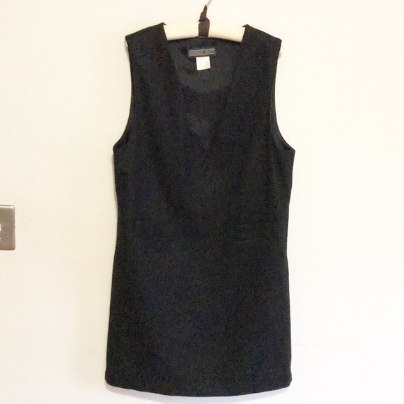 HERMAN GEIST Black DeepV-Neck Mod Dress Size 10 - Picture 4 of 10